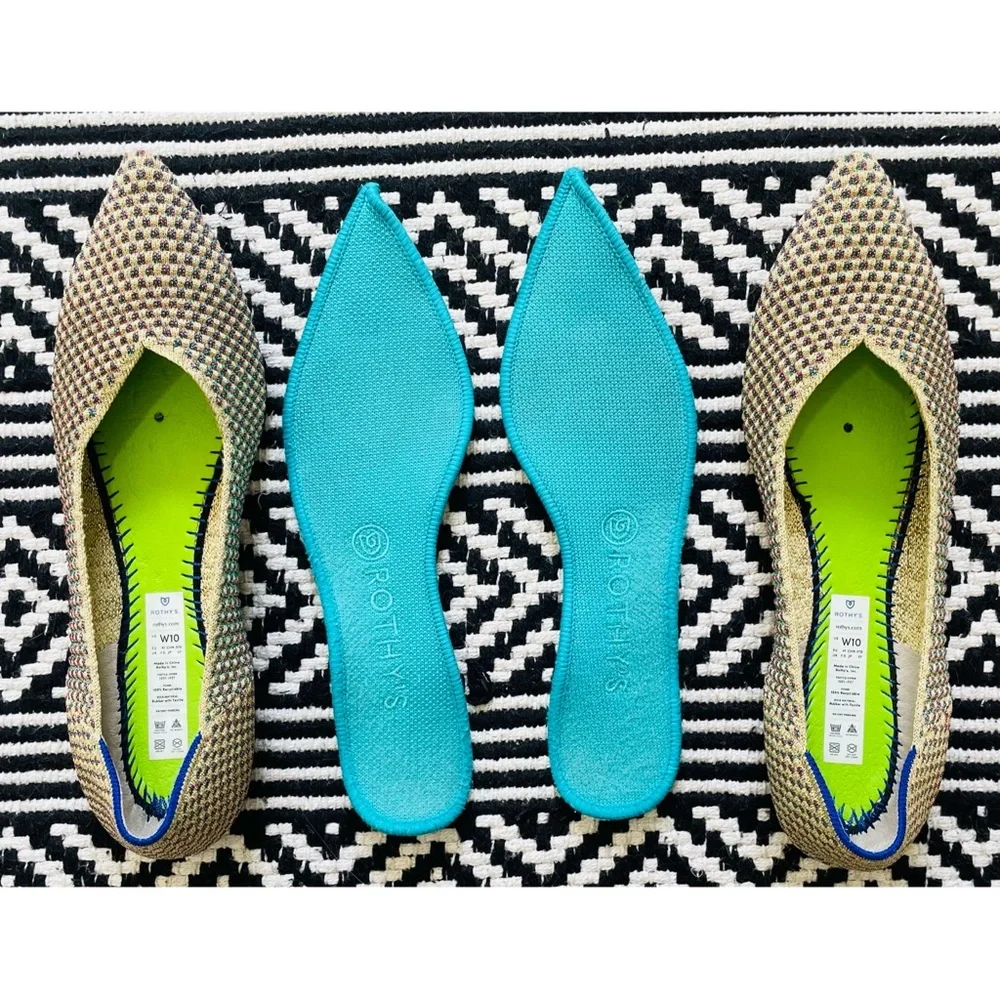 Rothy’s The Point Multi Metallic Flats